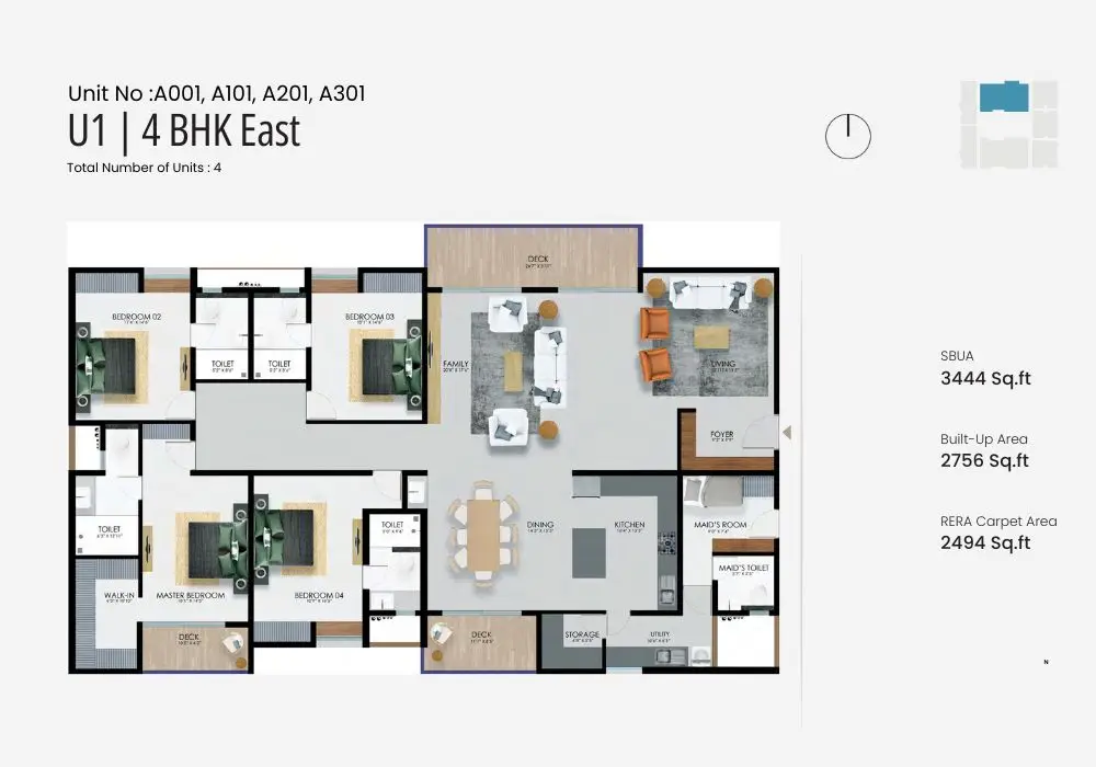 windmere by modern spaaces 4 bhk floor plan