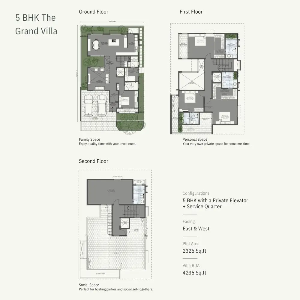 soulace villas 5 bhk floor plan