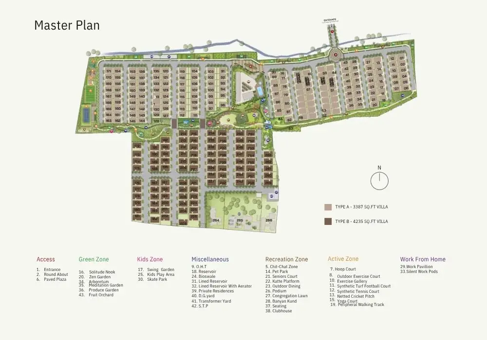 soulace villas by modern spaaces master plan